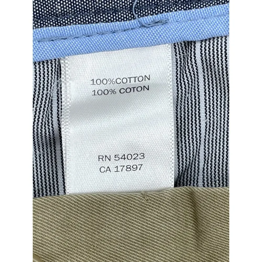 Banana‎ Republic Pants Men 35 x 30 Green 100% Cotton Gavin Chino Flat Front